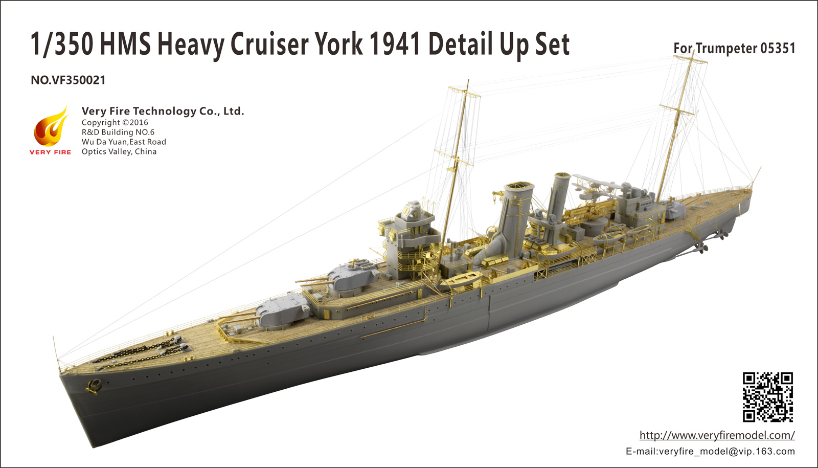 Trumpeter 05351 1/350 HMS York Heavy Cruiser Military Plastic Assembly Model Kit